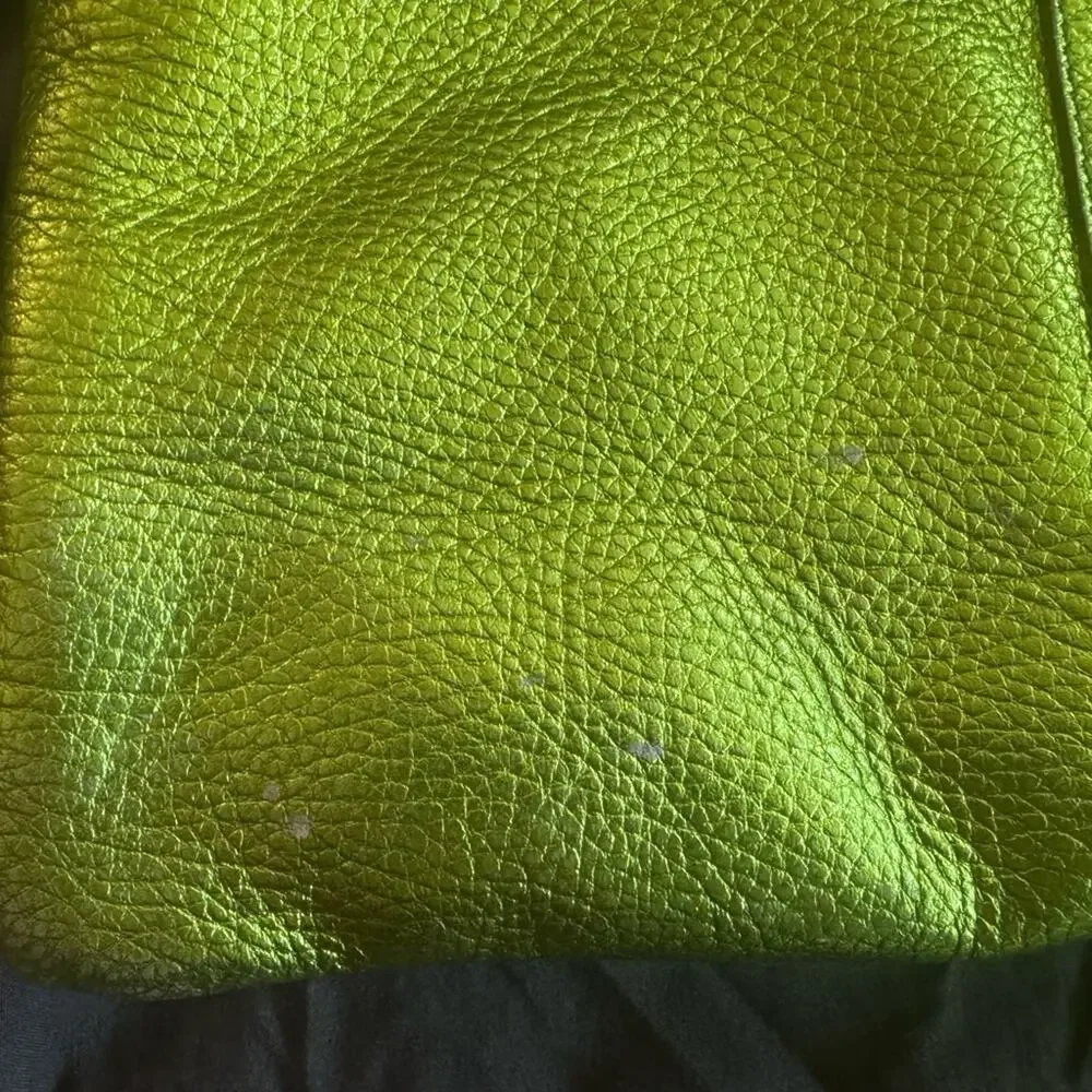 Burberry Prorsum Metallic Green Leather Tote Bag - Picture 7 of 16